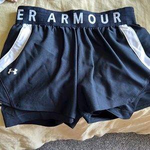 Under armor, Built in spandex into running shorts! So cute!!